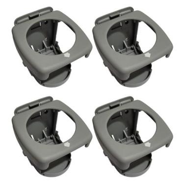 Imagem de 4 Porta Copo Retrátil Dobrável Barco Lancha Carro Cinza Claro - TOP-AR