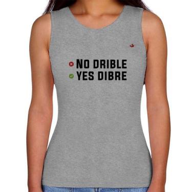 Imagem de Regata Feminina No drible, yes dibre - Foca na Moda, Cinza, M