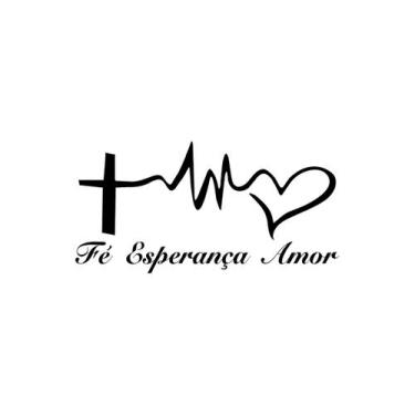 Imagem de Adesivo carro fé esperança amor 1126 (0,20 cm 0,10cm) - CREATE
