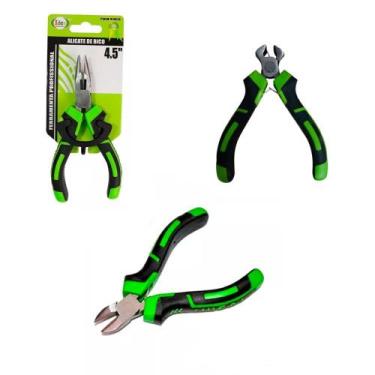 Imagem de Kit 3 Alicates Mini 4,5" Bico Corte Turquesa Emborrachado - Idea