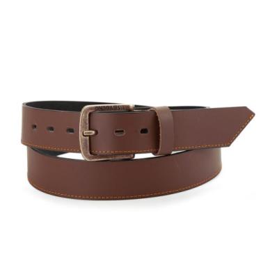 Imagem de Cinto Em Couro Masculino Casual Fivela Dourada Ajustavel - Use Young, 