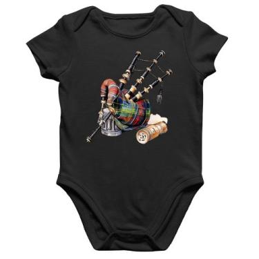 Imagem de Body Bebê Algodão Gaita de Foles - Foca na Moda, Preto, G