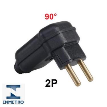 Imagem de Plugue de tomada 20A Macho 2 Pinos 90 Preto - MarGirius, Preto