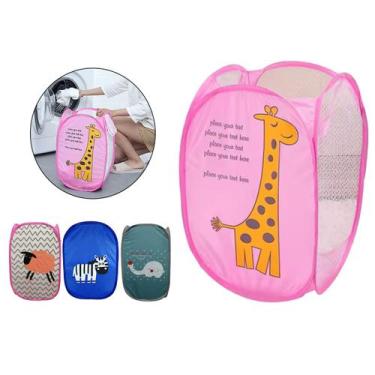 Imagem de Cesto De Brinquedos Roupa Suja Organizador Dobrável De nylon - Dy Mult