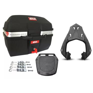 Imagem de KIT BAÚ MOTO 27L M.LOCK TRAFFIC E27M + BAGAGEIRO SCAM Fazer 250 Scam Fiberforce Fz25 2018 2019 2020 2021 2022 2023 2024