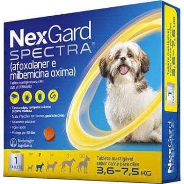 Imagem de NexGard Spectra Antipulgas e Carrapatos e Vermífugo para Cães de 3,6 a