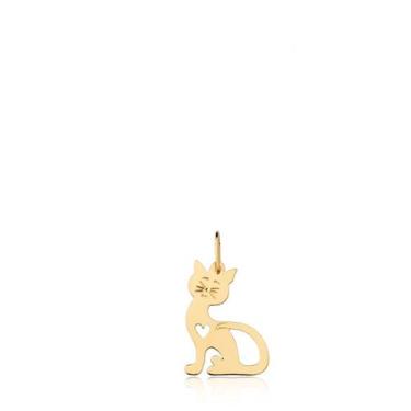 Imagem de Pingente Gato Cat Gatinho Em Ouro 18k P91 - MAEHLER JOIAS, Dourado