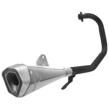 Imagem de Escapamento Pro Tork Serie S Ybr 125 Curva Preta, CROMADO, YBR 125