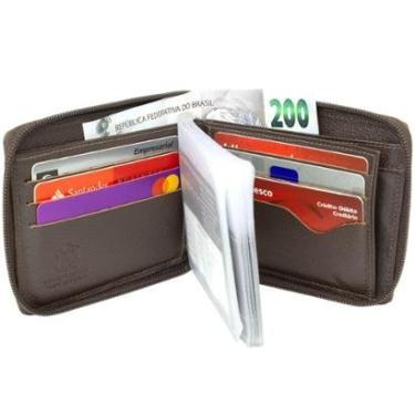 Imagem de Carteira Masculina Em Couro Legitimo Bovino Na Caixa Ótimo Presente Cod:830-Masculino