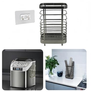 Imagem de Joycalte Suporte para Colher de Gelo Em Aço Inoxidável, Acessório para Máquina de Gelo de Bancada, Geladeira, Congelador, Bar, Festa, Casamento, Fácil Limpeza, Padrão