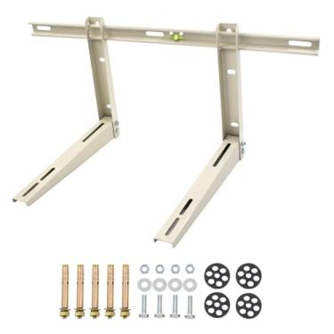 Imagem de Yarssihha mini suporte de montagem em parede dividido para bombas de calor de condicionadores de ar sem duto universais de 7000-24000 btu, suporte CA de montagem em parede ajustável para ser