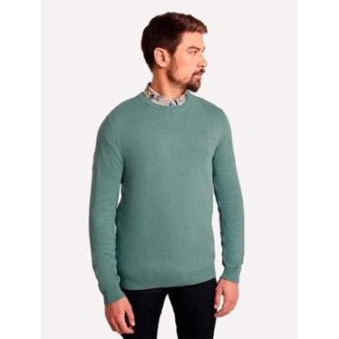 Imagem de Suéter Reserva Masculino Tricot Basico Gola Careca Turquesa-Masculino