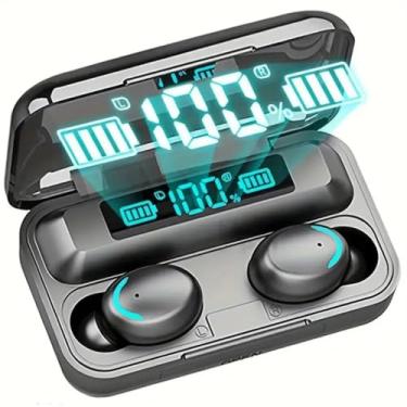 Imagem de Fones de Ouvido Sem Fio, F9 TWS, Hi-Fi Estéreo, Cancelamento de Ruído, com Estojo de Carregamento USB e Display Digital, Compatível com iOS e Android