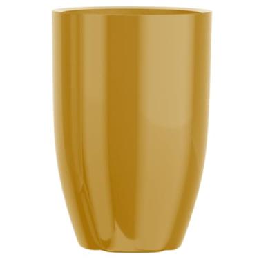 Imagem de Vaso De Planta Fibra De Vidro 75cm Grande Boca Larga Decorativo (Ouro Velho)