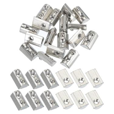 Imagem de PATIKIL Série 4040 M6 t Porcas ranhuras, 20 peças de porcas elásticas roll-in com mola com ranhura de 8 mm para impressora 3D de trilho de perfil de extrusão de alumínio, prata