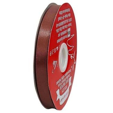 Imagem de Fita de Cetim Trader 10mm N2 com 50 Metros, COR 098 MARRON ESCURO, 50 