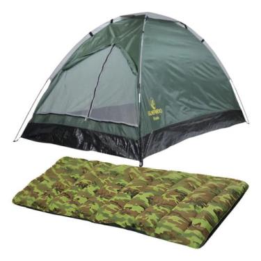 Imagem de Barraca Camping 2 Pessoas + Colchonete Solteiro Leve Trilha - Guepardo