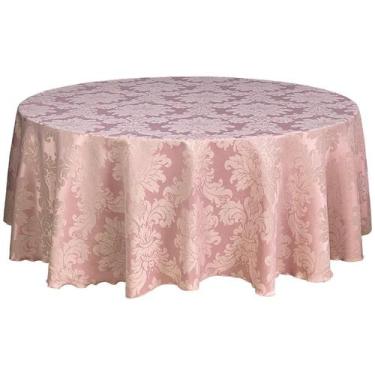 Imagem de Toalha de Mesa Grande Jacquard 2,40 diametro  - MUMUDECOR, 147 ROSÊ