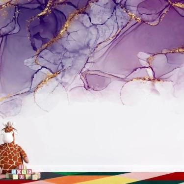 Imagem de Papel de Parede Aquarela roxo com detalhes em dourado - AloPapers, 3,0