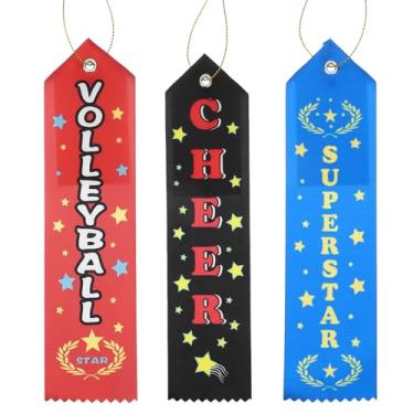 Imagem de PATIKIL 99 fitas de prêmio, 20 x 5 cm, fitas de participação de torcida, superstar/voleibol, fitas de medalha de futebol, fitas de reconhecimento de vencedores em massa para competições, eventos
