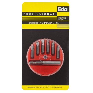 Imagem de Jogo BITS Fenda Philips 7 Peças C/HASTE EDA 5WH