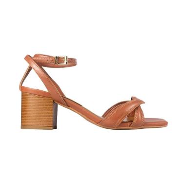 Imagem de Sandália Santa Lolla Salto Grosso Tira Entrelaçada