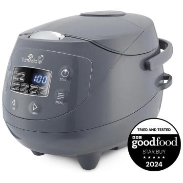 Imagem de Panela de Arroz Yum Asia Panda Mini com Tigela de Cerâmica Ninja e Lógica Fuzzy Avançada (3,5 xícaras, 0,63L), 4 Funções para Arroz e