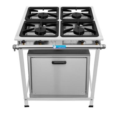 Imagem de Fogão Industrial 4 Bocas 30x30 P5 ap em Aço Inox Forno 92Lts