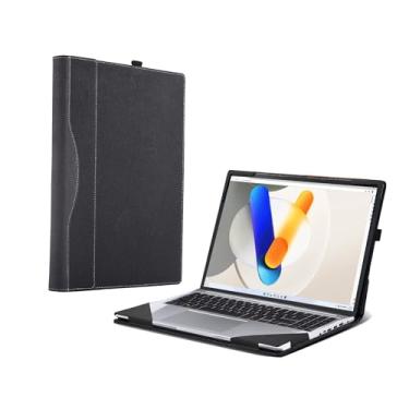 Imagem de Capa para laptop ASUS Vivobook 16X 1605|X1605ZA|X1605EA|X1605PA|X1605VA|X1605VAP|X1603 [Note outros modelos] Capa protetora de couro PU 40.6 cm capa removível (cinza escuro)