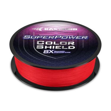 Imagem de Linha de pesca KastKing Superpower ColorShield 8LB 300 jardas vermelha
