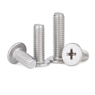 Imagem de 5-50pcs M3 M4 M5 M6 304 Aço Inoxidável Mini Cm Cruz Phillips Ultra Fino Super Baixo Parafuso De Cabeça Chata Parafuso 3mm -50mm De Comprimento, M5x5 (40pcs)