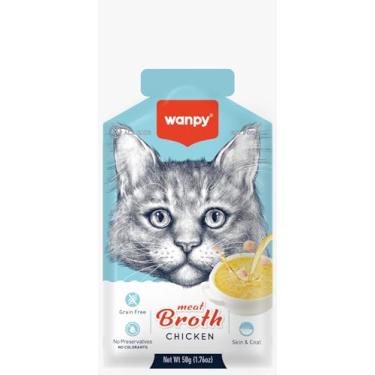 Imagem de Petisco Para Gatos Truly Wanpy Caldinho Sopa Super Premium Sabores Bacon Born (50g, Frango)