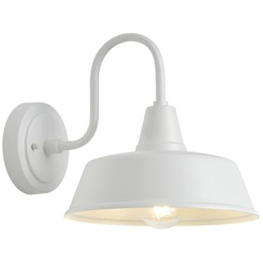 Imagem de GOALPLUS Luminárias De Parede Externas Tipo Pescoço De Ganso De 10 Polegadas Para Celeiro, Iluminação Externa Branca Para Fazenda Com Suporte De Parede, Arandelas De Parede Estilo Celeiro Para Vara