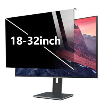Imagem de HXLXWUSC Tela de privacidade de computador, protetor de tela de proteção ocular, 18-32 polegadas, para monitores de mesa widescreen, moldura pendurada para escritório (32 polegadas 730 x 440 mm)