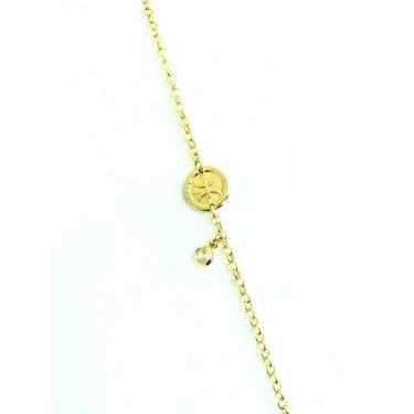 Imagem de Pulseira Belca Signo Peixes Com Pingente, No Banho De Ouro