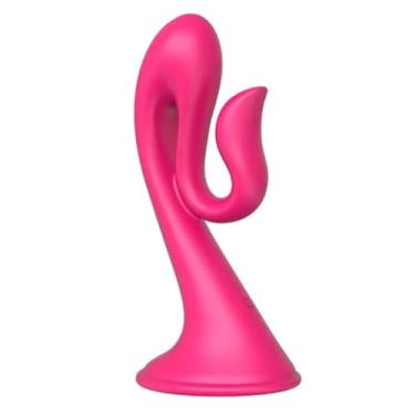 Imagem de Vibrador Com Ventosa 9 Modos De Vibração App Control Orgasmos Mãos-Livres Prazer Duplo [PINK]