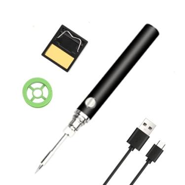 Imagem de Gikfun Kit de ferro de solda sem fio, ferro de solda portátil USB com 3 temperaturas ajustáveis para ferramentas de eletrônicos DIY e reparo de eletrodomésticos