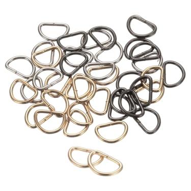 Imagem de HARFINGTON 30 peças anel D 3/8" (10 mm) metal galvanizado em forma de D clipes de fivela multiuso acessórios de costura para coleiras de cães, mochilas, alça de correia, 3 cores, Multicor, 10mm