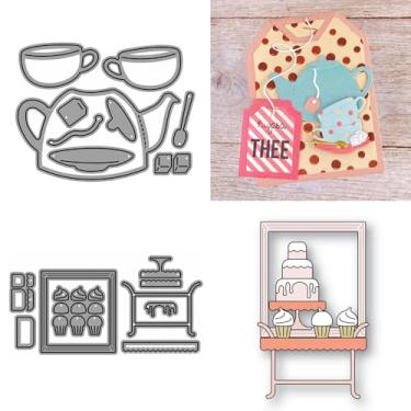 Imagem de XMZZMX Molde de corte de metal para bolo de aniversário para fazer cartões, kit de moldes de corte de papel em relevo, suprimentos, álbuns de porta-fotos, álbuns de scrapbook faça você mesmo