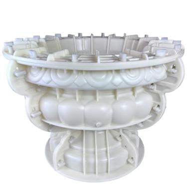 Imagem de Moldes redondos extra grandes, moldes de plantio de concreto ABS para decoração de jardim, molde de vaso de flores reutilizável resistente (60 cm)