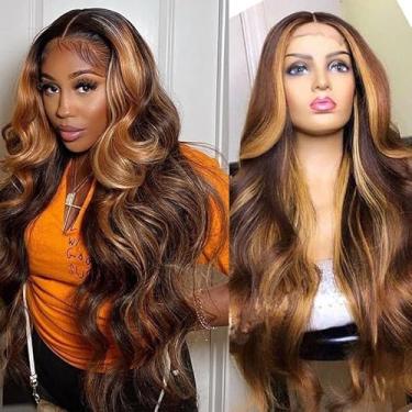 Imagem de Pykisfp Peruca Frontal De Renda Body Wave - Cabelo Humano, Pré-Depilado, 13X4 Hd Frontal, Densidade 180, Preto Natural, Baby Hair (4/27, 20")