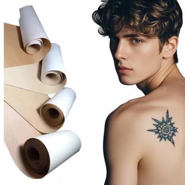 Imagem de WXYINSPAS Fita Para Cobertura De Tatuagem, 1 Rolo Adesivos Ultrafinos Esconder Tatuagens, Cicatrizes, Marcas Nascença, Corretivos Invisíveis, À Prova D'Água E Respiráveis Maquiagem, Perfeita (10 Cm