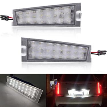 Imagem de NJSBYL Luzes De Placa Led Para Cadillac Cts 2008, 2009 E 2010, 18Smd, Lâmpadas Traseira Brancas Xenon, Integradas, Can-Bus, Sem Erros, Oem 20901147