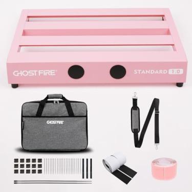 Imagem de GHOSTFIRE Pedaleira De Guitarra Ghost Fire Limited Edition Em Liga Alumínio, 2,6 Lb, 17" X 12,5" 3" Com Bolsa Transporte, Nova Série V (V-Standard 1.0 Rosa)