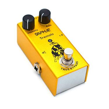 Imagem de SAPHUE Pedal De Efeitos Tremolo Para Guitarra, Botão Intensidade/Taxa, Pedais Efeito Com Carcaça Metal Aço, Mini Interruptor Bypass Verdadeiro Dc 9V Tipo Único Kit Elétrico Múltiplo