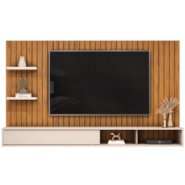 Imagem de Painel Suspenso Tv 60 Pol 179 Cm Friz Freijó Off White Dj Moveis Freijo Off White