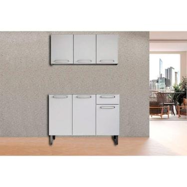 Imagem de Cozinha Modulada Bertolini Evidence 2 Peças (1Aéreo+1Balcão) C2P07 Branco-Bertolini