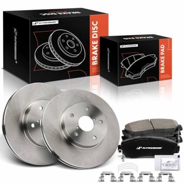 Imagem de A-Premium Kit De Rotores Freio A Disco Ventilados Dianteiros 11,56" (293,5 Mm) + Pastilhas Cerâmica Compatíveis Com Modelos Subaru Selecionados - Legacy 2016, 2017, 2018 E 2019, Conjunto 6 Peças