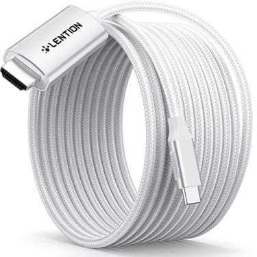 Imagem de LENTION Cabo Usb-C Para Hdmi 2.0 De 3 Metros 4K A 60 Hz, Thunderbolt 3/4, Compatível Com 2023-2016, Macbook Pro 13/15/16, Novo Ipad Pro/Mac Air/Surface, S8 S23, Imac, Dell (Cu707-3M, Sliver)