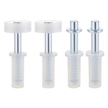 Imagem de Kit de ferragens de porta dobrável com 4 peças, roda guia de rolo superior com mola e pivô, kit de reparo de porta de armário dobrável para portas de celeiro sanfonadas de bolso dobráveis